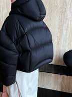 Ultra-Fluffy Hooded Puffer Down Jacket - Premium Warmth
