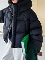 Ultra-Fluffy Hooded Puffer Down Jacket - Premium Warmth