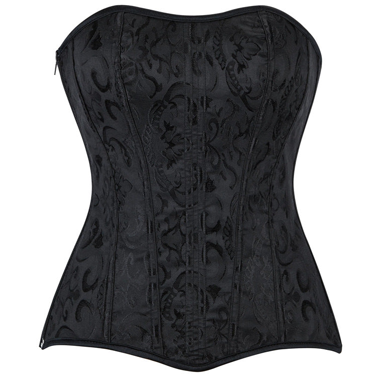 Bella Mia body tube top with no lace or elastic waist, designed for body shaping and a snug fit, shown in black fabric.