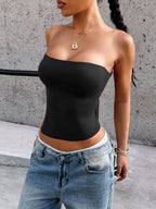Women’s summer sexy tube top vest by Bella Mia, featuring a sleeveless design and vibrant fabric, perfect for warm-weather outfits.