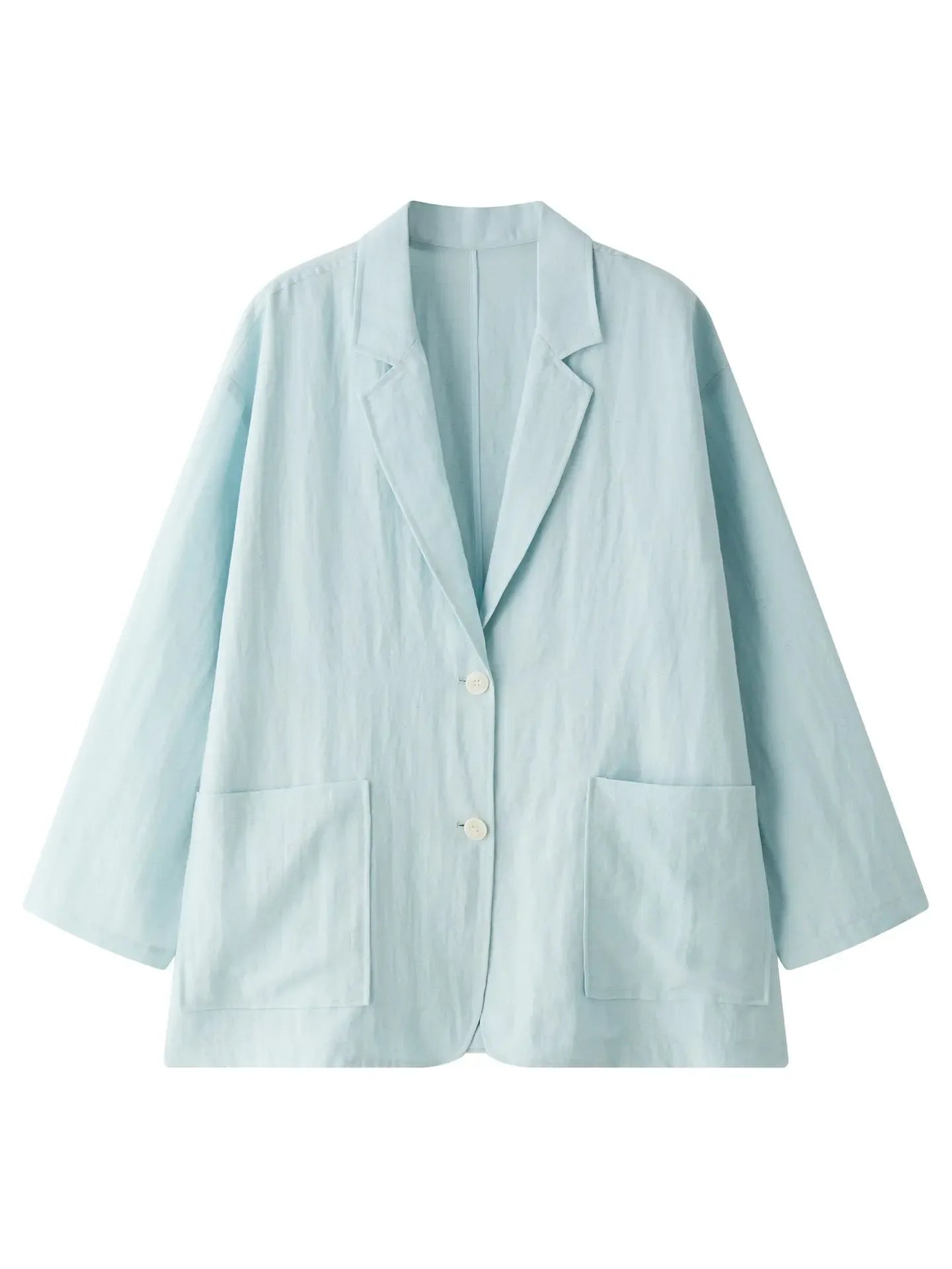 Old Money Style Tencel Linen Suit Loose Jacket - Plush Fashion Hub