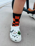 Orange and Black Check - Plush Fashion Hub