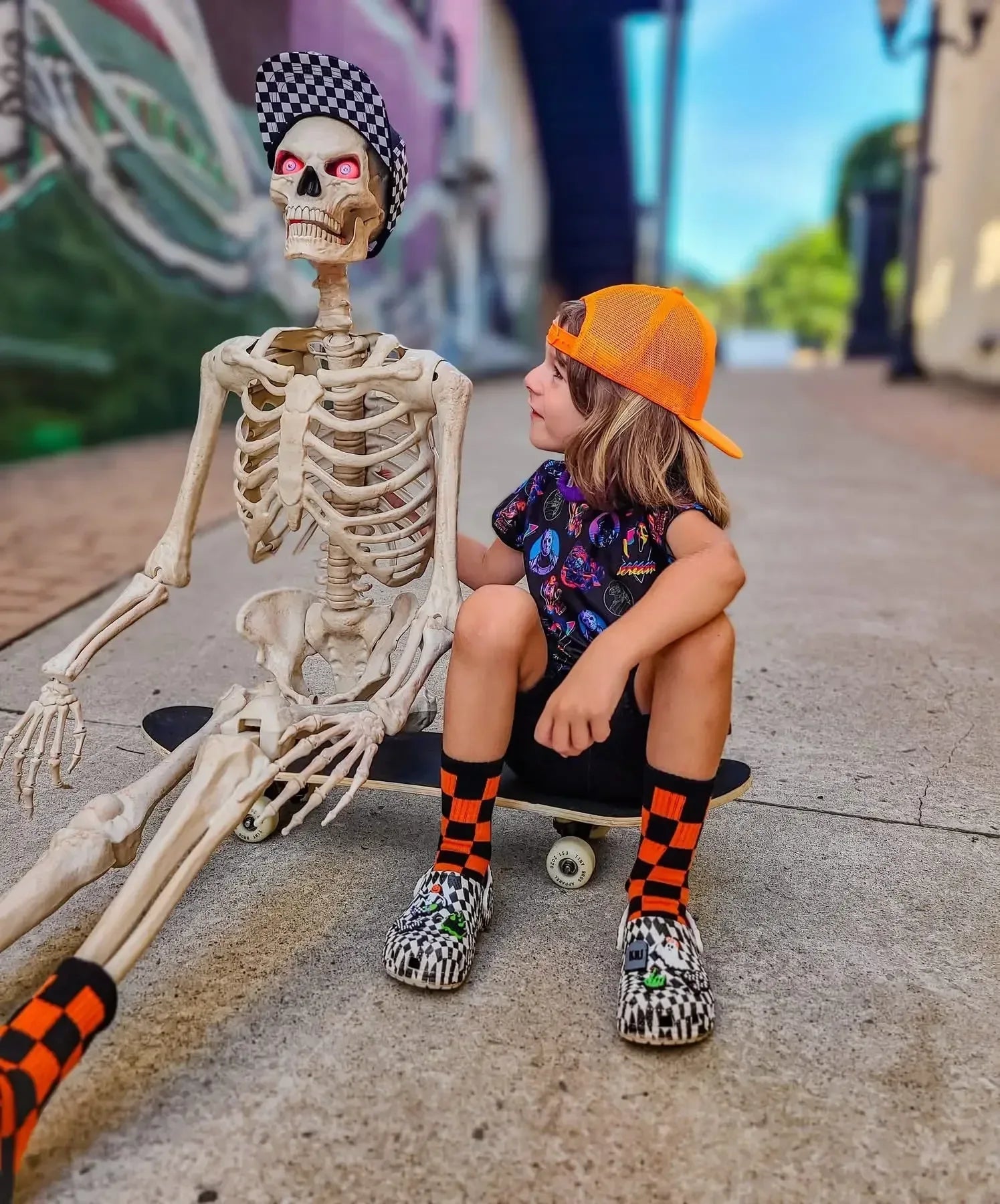 Orange and Black Check - Plush Fashion Hub