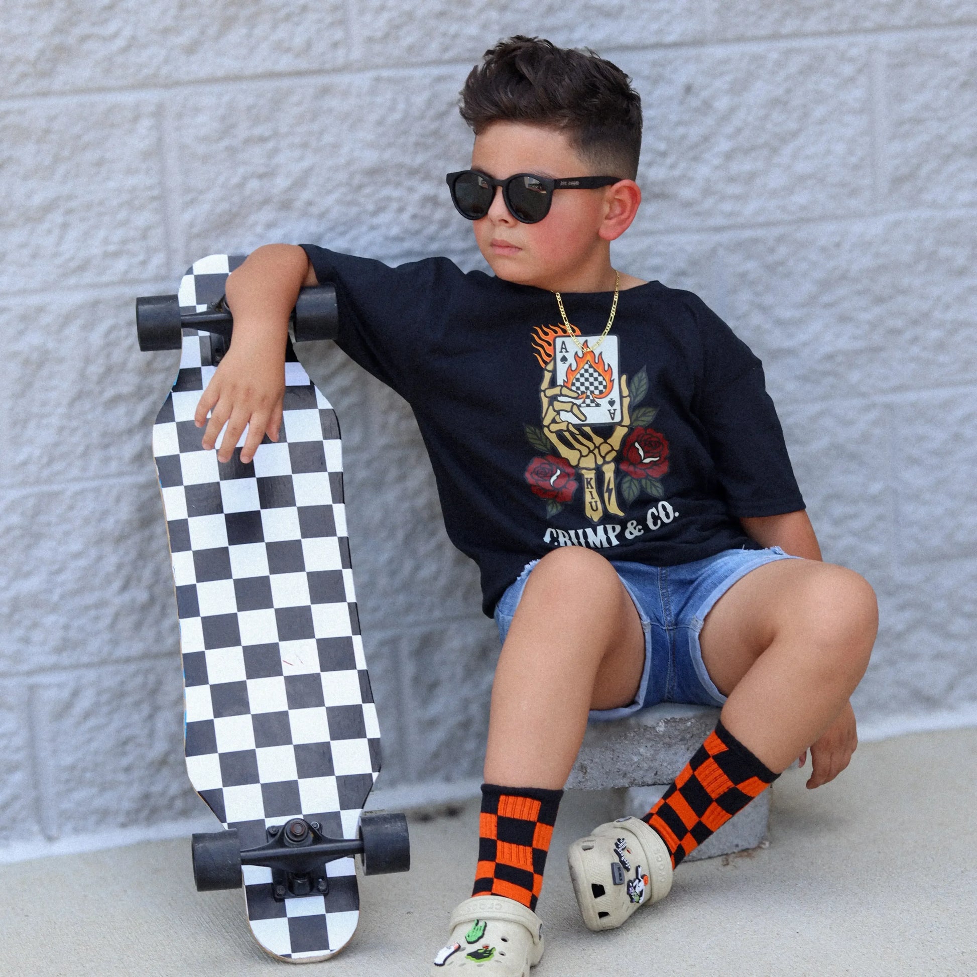 Orange and Black Check - Plush Fashion Hub