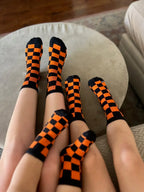 Orange and Black Check - Plush Fashion Hub
