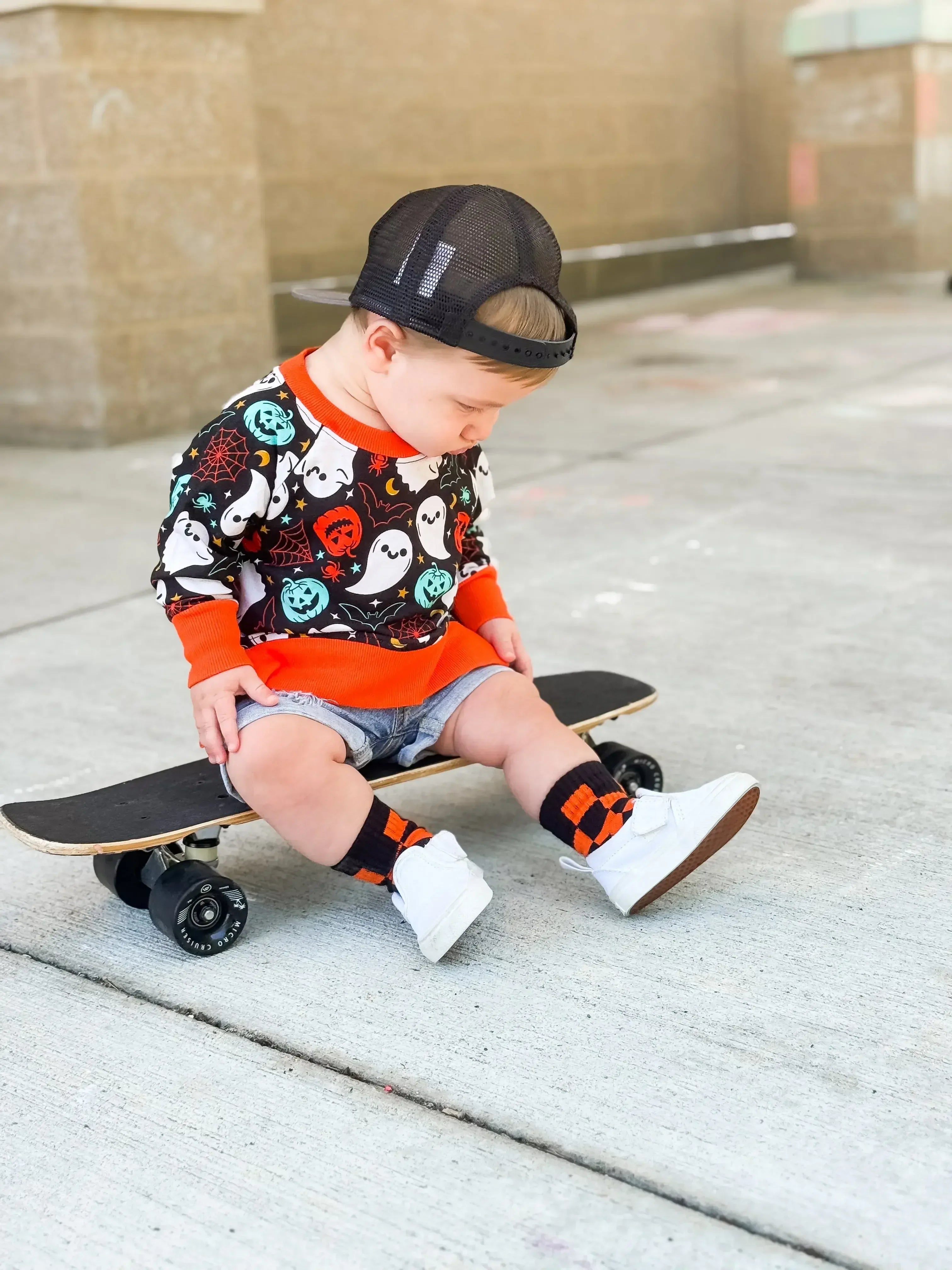 Orange and Black Check - Plush Fashion Hub