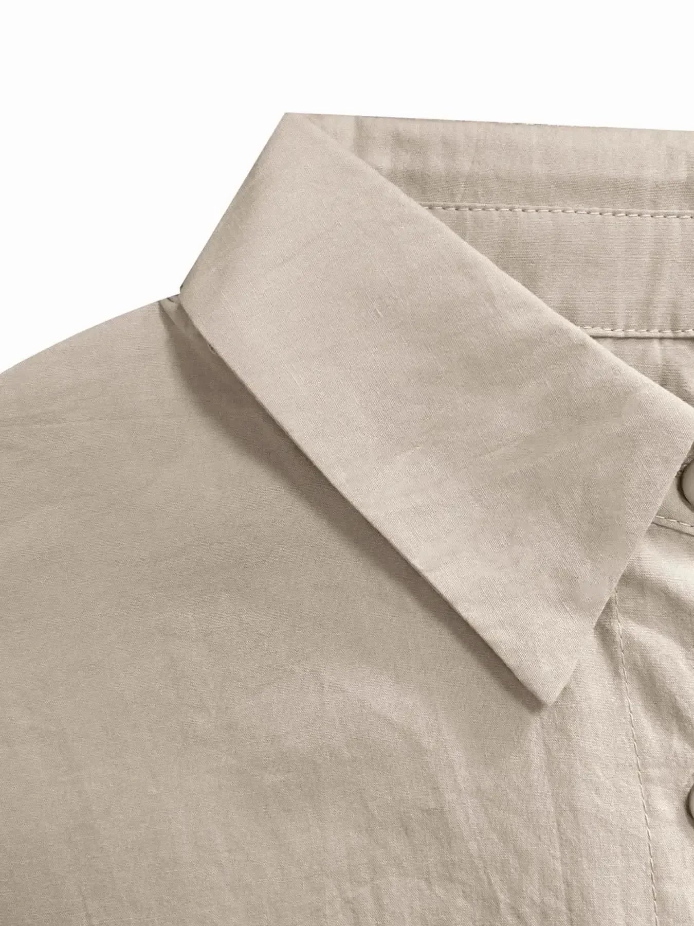 Oversized Button Up Long Sleeve Shirt For Casual Wear - Plush Fashion Hub