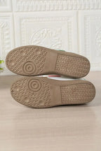 Women's pink striped patchwork PU leather sneakers with lace-up design from Gilded Glamour Shop.