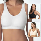 Plus-size seamless shaper bra by Plush Fashion Hub, supportive contouring lingerie in bright colors for women.