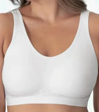 Plus-size seamless shaper bra by Plush Fashion Hub, supportive contouring lingerie in bright colors, available in S to 3XL.