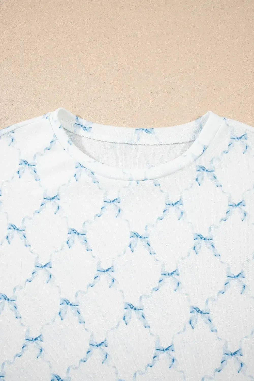 Printed Round Neck Top and Shorts Two-Piece Lounge Set - Plush Fashion Hub