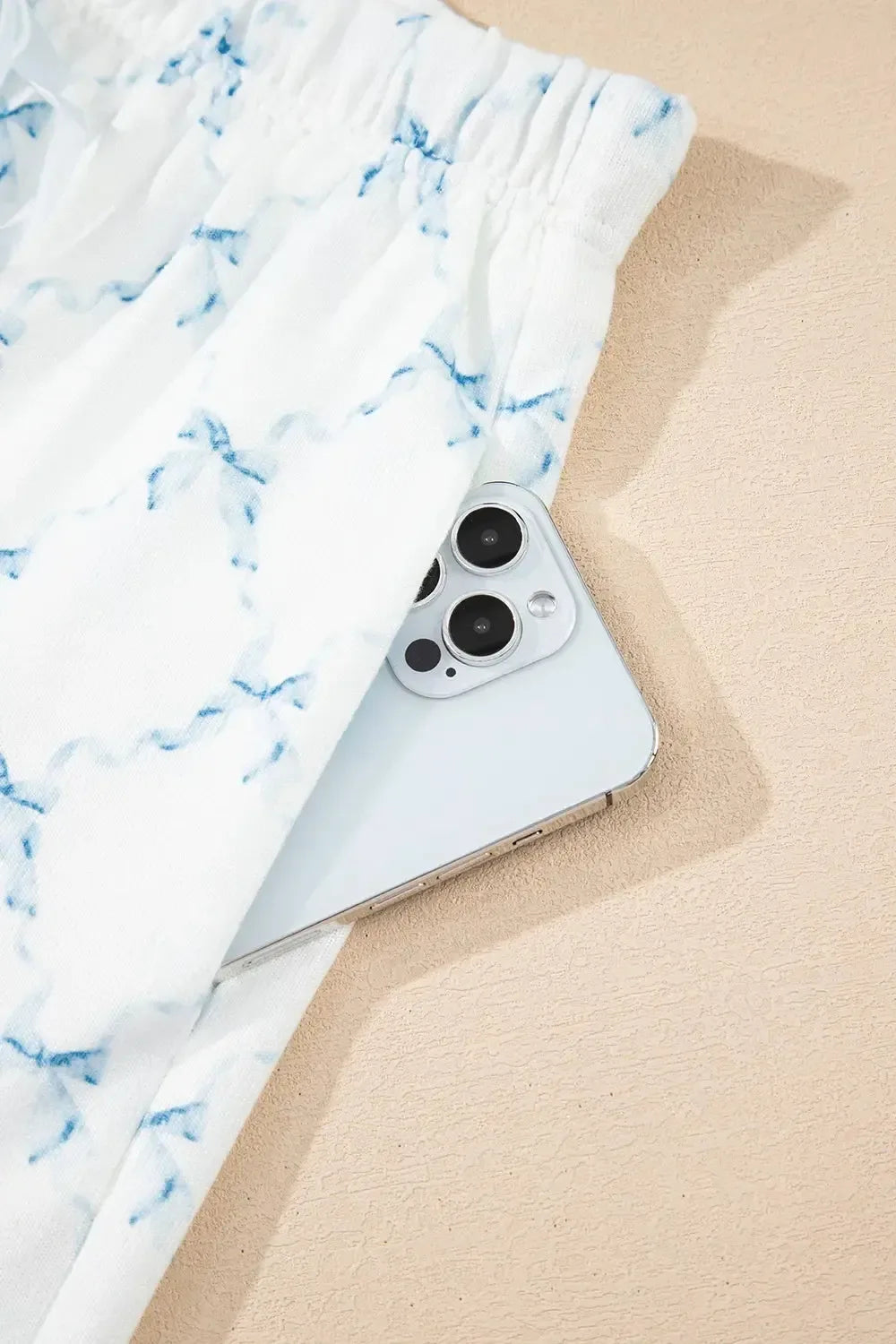 Printed Round Neck Top and Shorts Two-Piece Lounge Set - Plush Fashion Hub