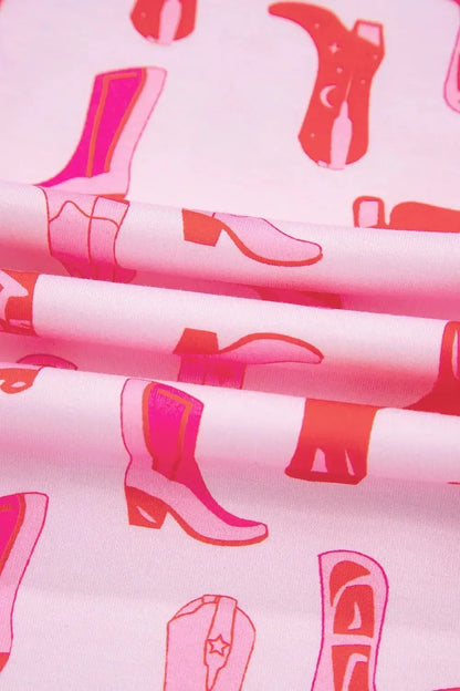 Printed Shirt and Shorts Pajama Set - Plush Fashion Hub