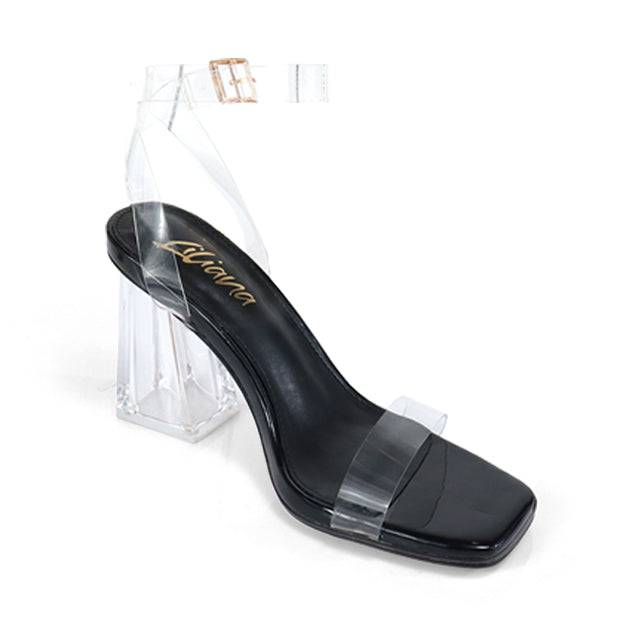 Black Rossi-1 footwear by The House of Stylez, angled view showcasing sleek design and modern style.