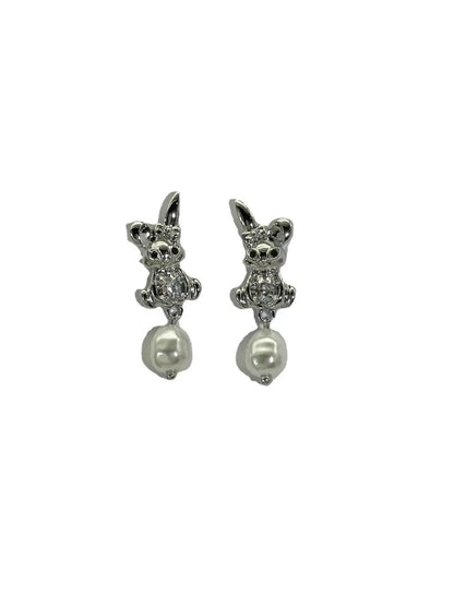 Rabbit&Pearl Earrings - Plush Fashion Hub