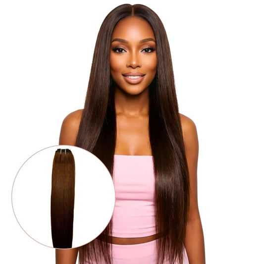 Raw Dark Brown Straight 100% Human Hair Bundles - Plush Fashion Hub