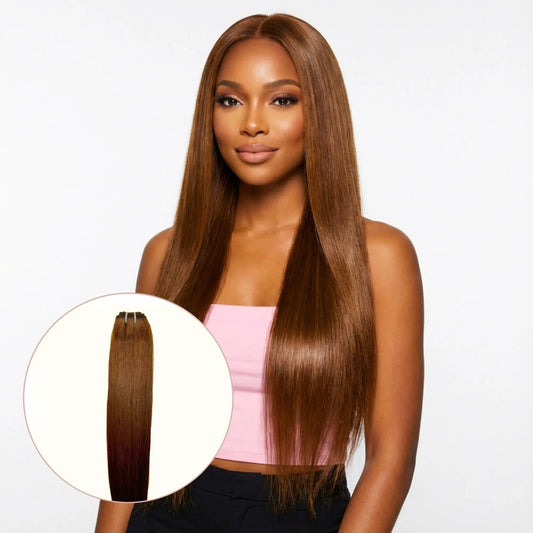 Raw Medium Brown Straight 100% Human Hair Bundles - Plush Fashion Hub