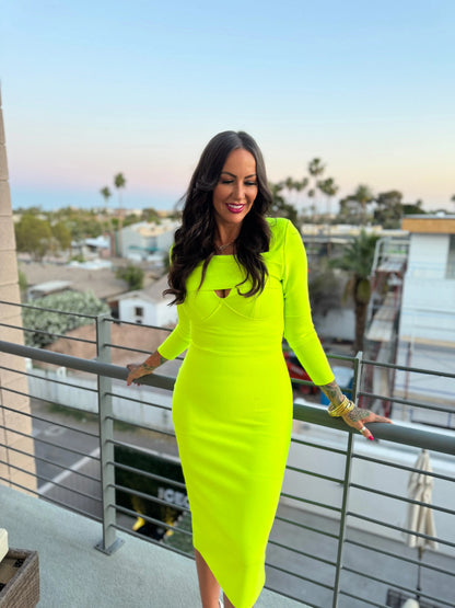 Real housewives neon bandage dress Pretty Little Patriot