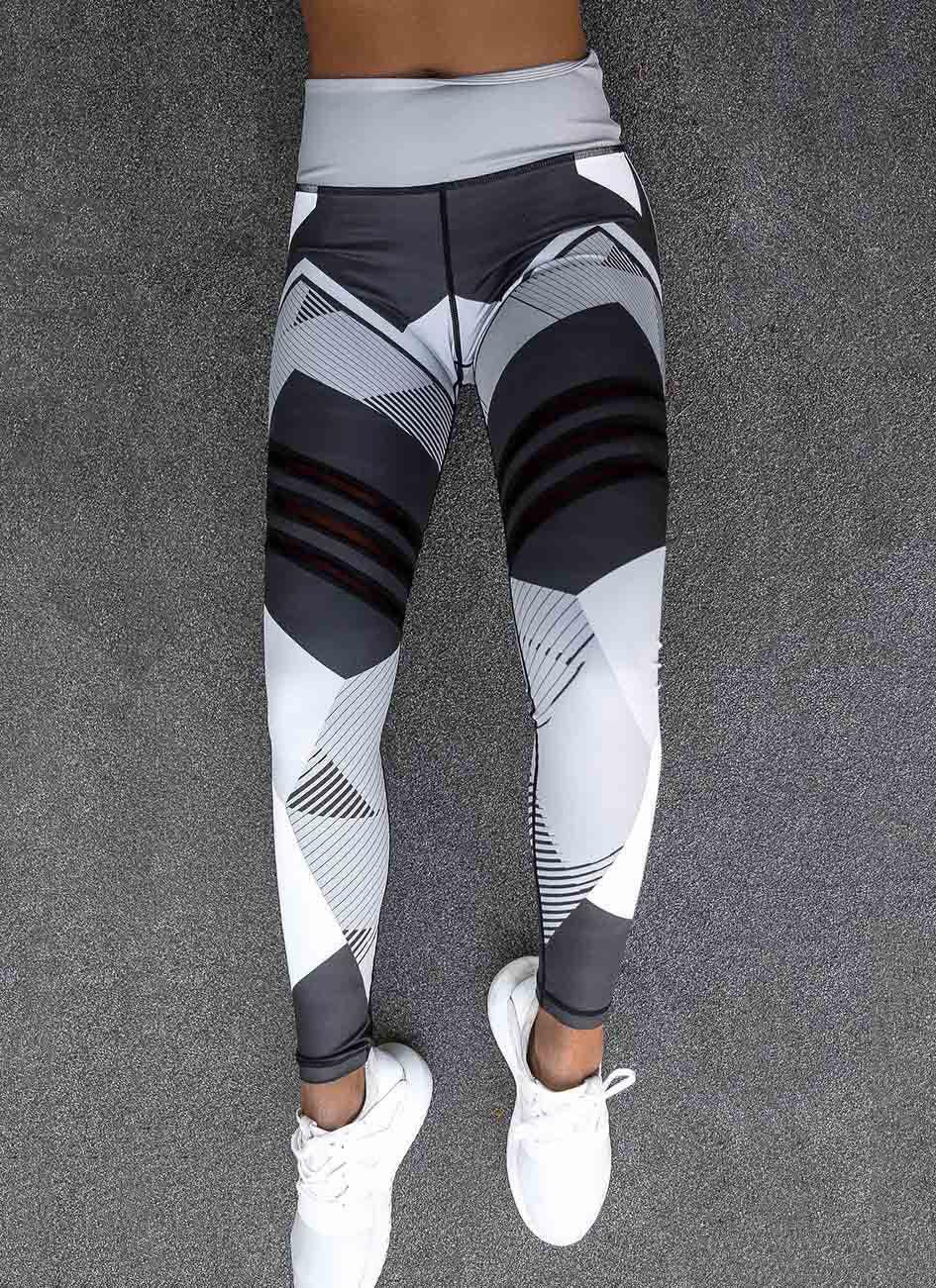 High-waist reflective yoga pants for women by Plush Fashion Hub, showcasing breathable activewear with reflective accents.