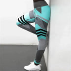 Reflective high-waist yoga pants for women by Plush Fashion Hub, breathable activewear with reflective details for workout visibility.