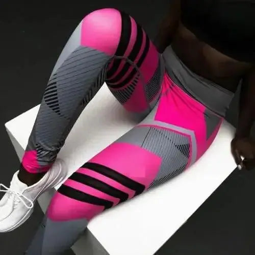 High-waist reflective yoga pants for women by Plush Fashion Hub, featuring breathable activewear fabric and reflective details.