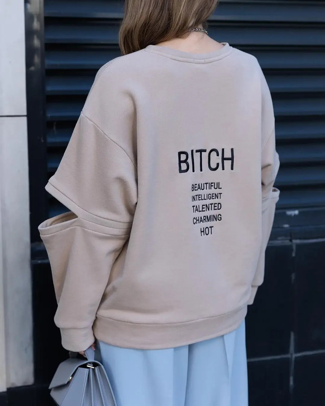Round Neck Printed Loose Sweatshirt Women - Plush Fashion Hub