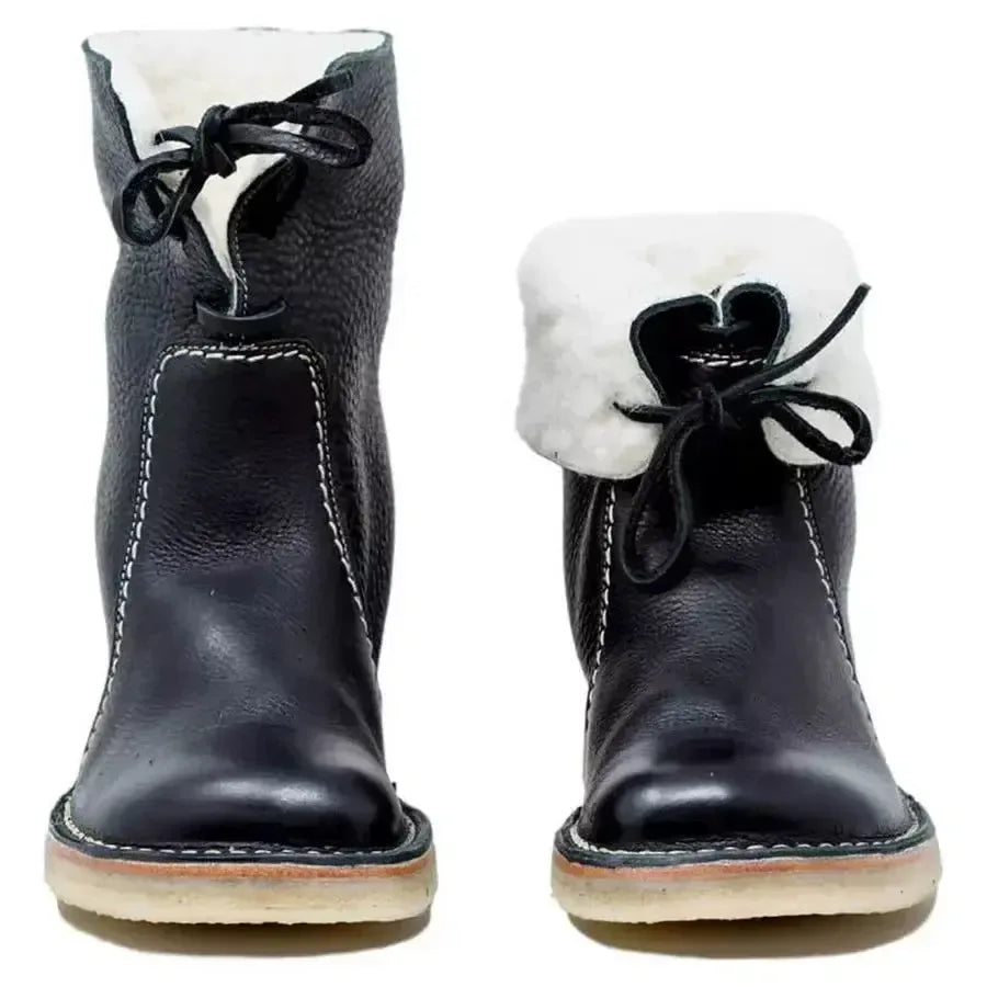Round Toe Platform Boots - Plush Fashion Hub