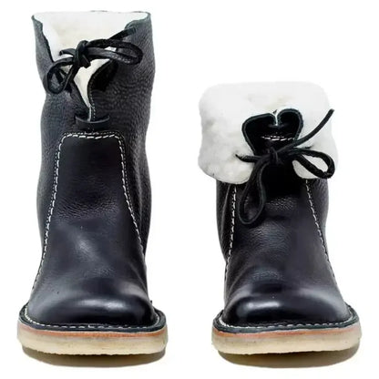 Round Toe Platform Boots - Plush Fashion Hub