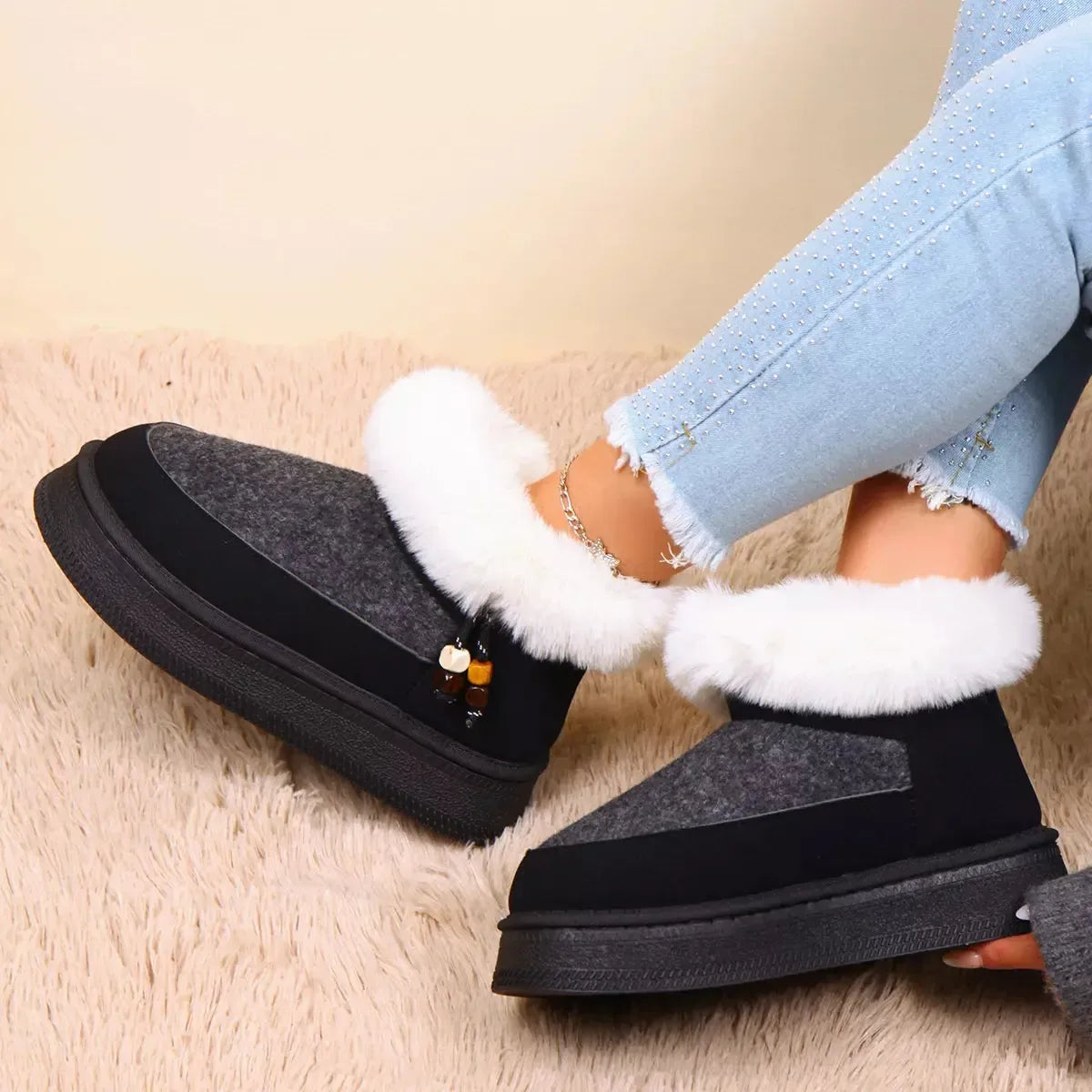 Round Toe Platform Boots - Plush Fashion Hub