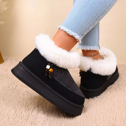 Round Toe Platform Boots - Plush Fashion Hub