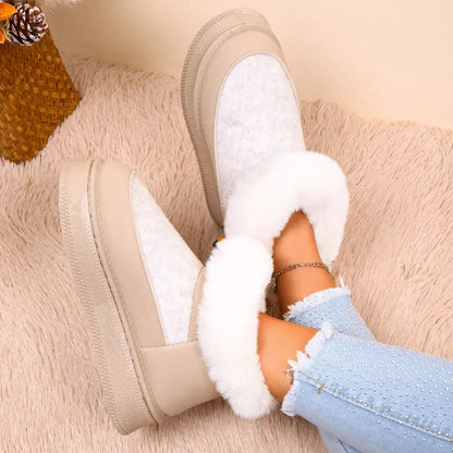 Round Toe Platform Boots - Plush Fashion Hub
