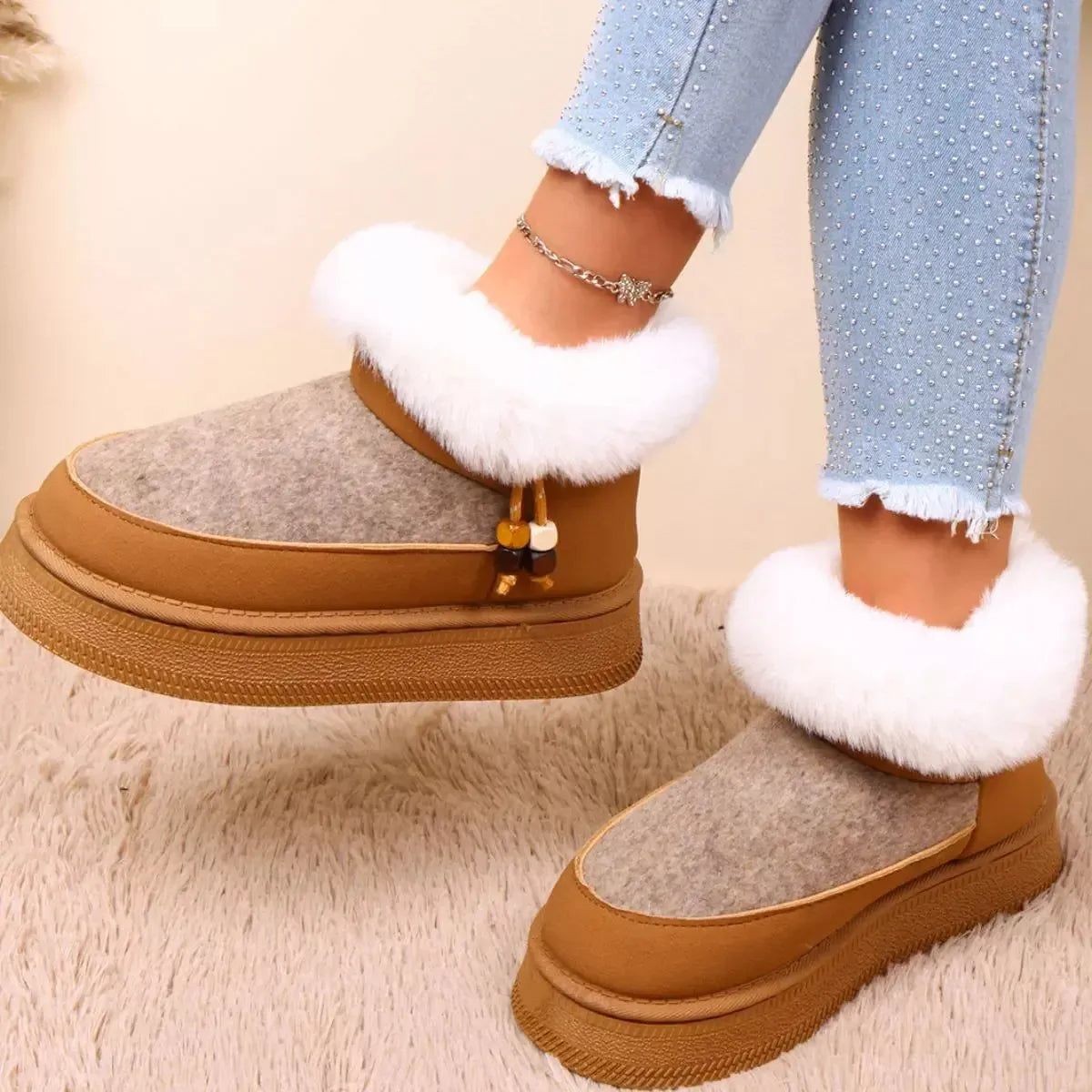 Round Toe Platform Boots - Plush Fashion Hub