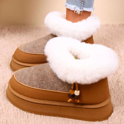 Round Toe Platform Boots - Plush Fashion Hub