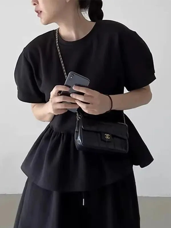 Ruffled Puff Sleeve T-Shirt - Plush Fashion Hub