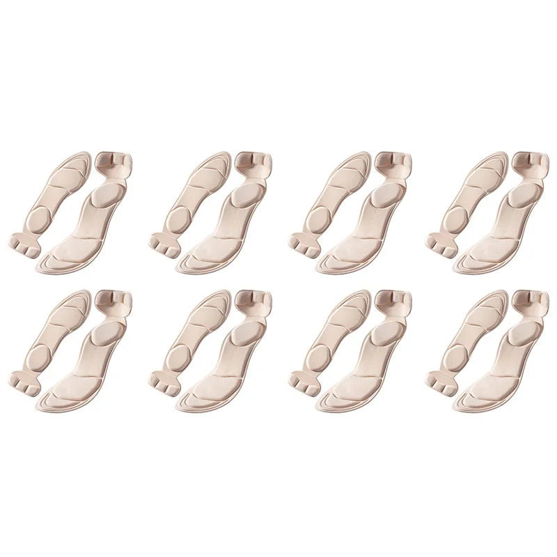 Plush Fashion Hub memory foam insoles for women’s high-heel shoes, breathable, anti-slip, cutable for comfort and heel protection.