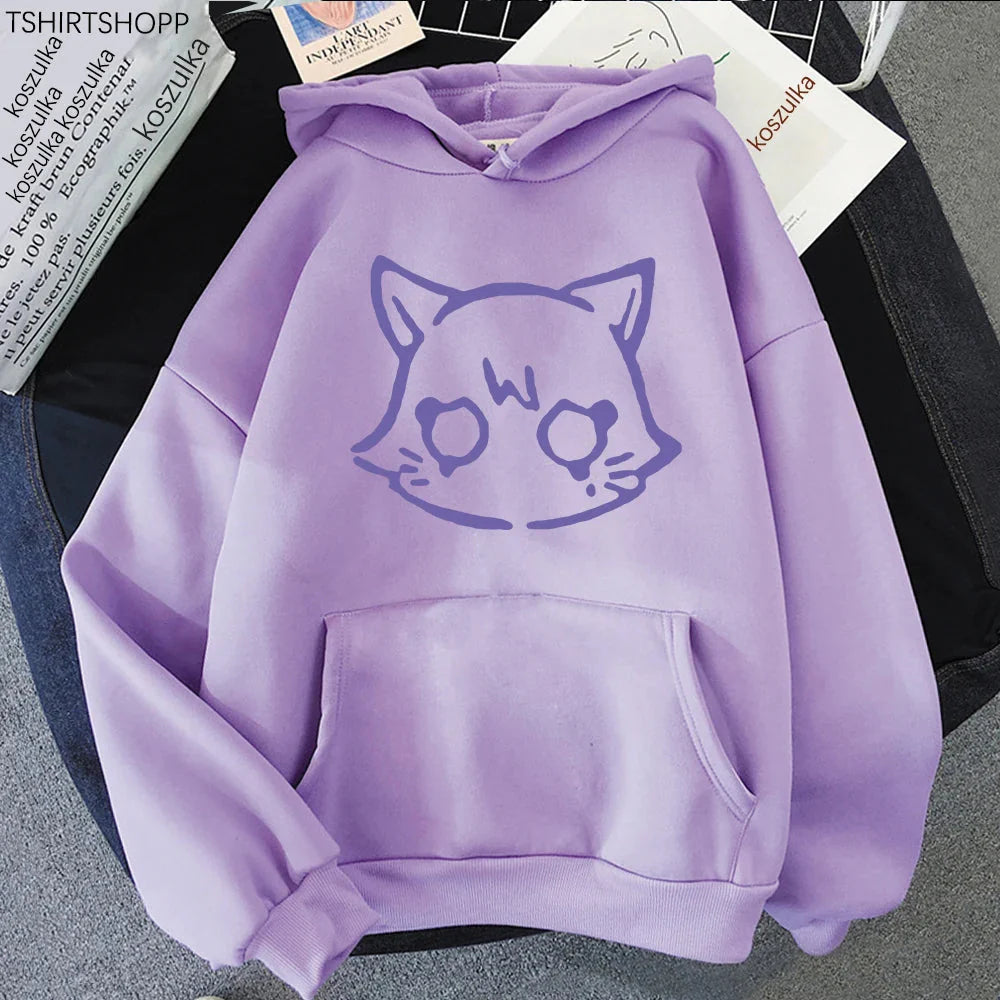 Genshin Impact Scaramouche cat hoodie by FitiqueFit featuring a colorful graphic design, streetwear style, casual fit, and comfortable fabric.