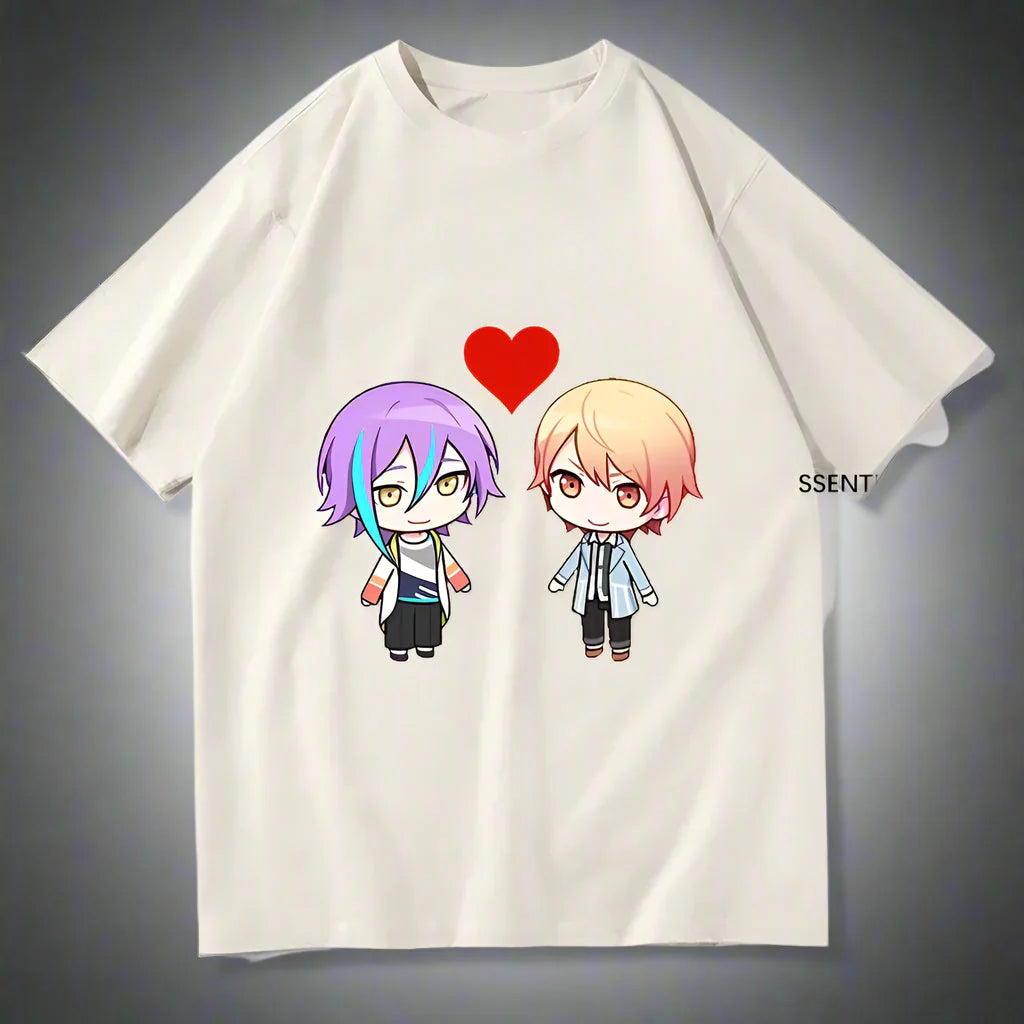 Unisex Kawaii anime streetwear T-shirt by FitiqueFit featuring colorful graphic design on front, casual fashion for everyday wear.