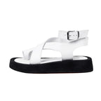 AIYUQI women's genuine leather summer clip toe sandals with Roman-inspired design, Muffin style, by Plush Fashion Hub.