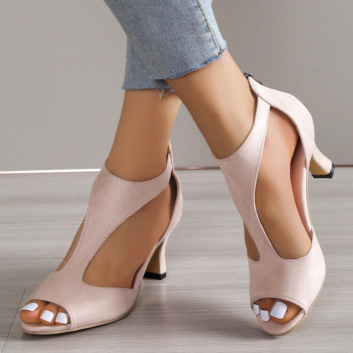 Leather high heel shoes from Plush Fashion Hub, showcasing elegant black footwear with a pointed toe and stiletto heel.
