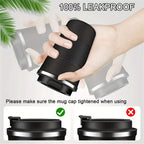 Stainless steel Plush Fashion Hub insulated travel mug with double-layer leak-proof design, ideal for sports and outdoor use.