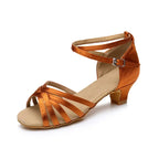 Plush Fashion Hub children's dance shoes for girls, ballroom Latin and salsa sandals with stylish modern design and comfortable fit.