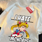 Sailor Moon tongue-out graphic T-shirt by Plush Fashion Hub, featuring playful anime-inspired streetwear design with bold print.