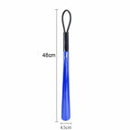 Flexible plastic shoe horn from Plush Fashion Hub, extra long and durable, ideal for pregnant women and shoe assistance.