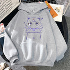 Genshin Impact Scaramouche cat hoodie in streetwear style, featuring a graphic of Scaramouche with cat design by FitiqueFit.