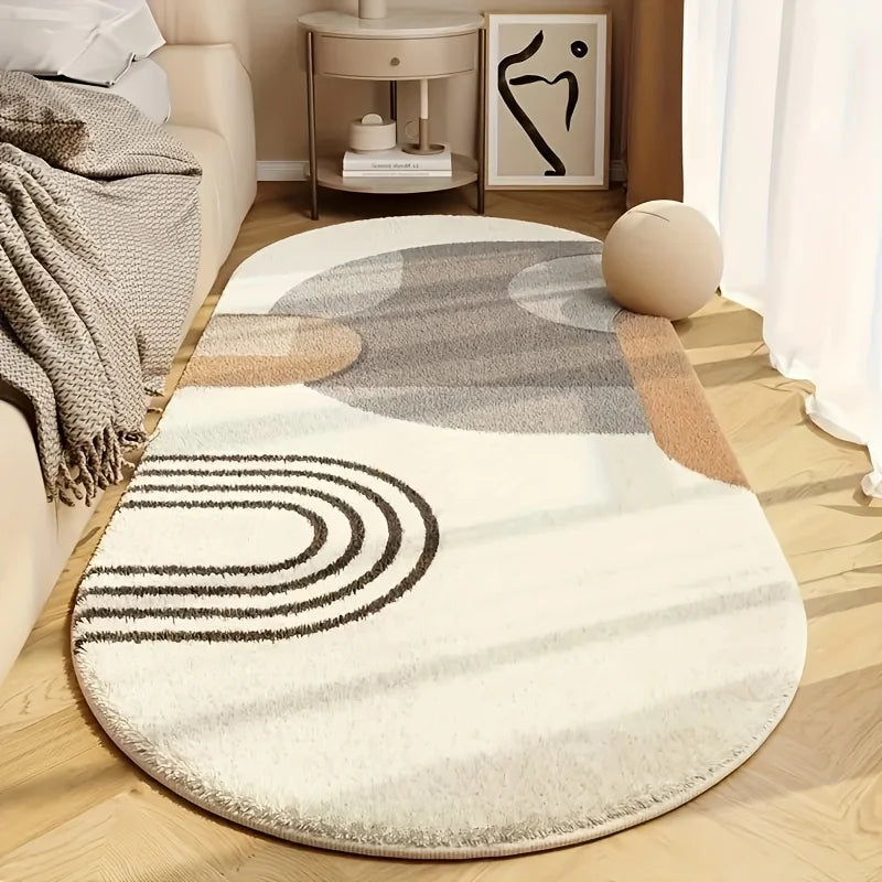 Plush Fashion Hub VIKAMA soft warm bedside floor mat, washable waterproof bedroom rug, sofa carpet, home decor, simple high-end style