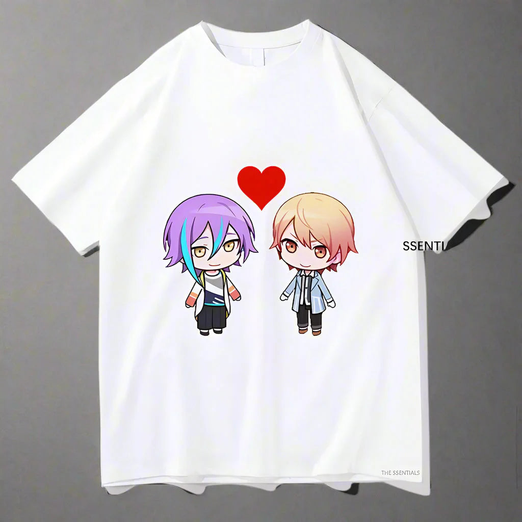 Unisex Kawaii anime streetwear t-shirt by FitiqueFit featuring colorful cartoon design on a comfortable casual shirt.