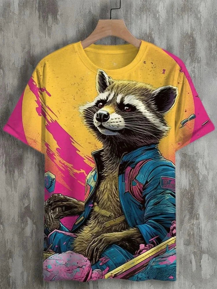 Samurai Cat graphic T-shirt by FitiqueFit featuring Japanese style 3D print on a men's streetwear tee.