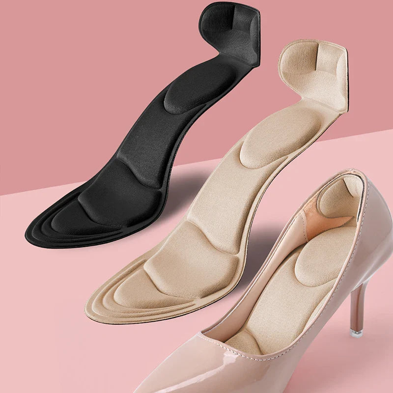 Memory foam insoles for women’s high-heel shoes, plush fashion hub anti-slip, breathable, cutable, and comfort-enhancing shoe pads.