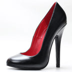 Vintage-style 5.5-inch stiletto pumps by LadyShow.Store featuring round toe design, ultra high heel, and plus size fit for women and men