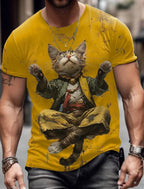 Bright 3D animal print funny T-shirt by FitiqueFit featuring bold summer streetwear style with a striking animal design.